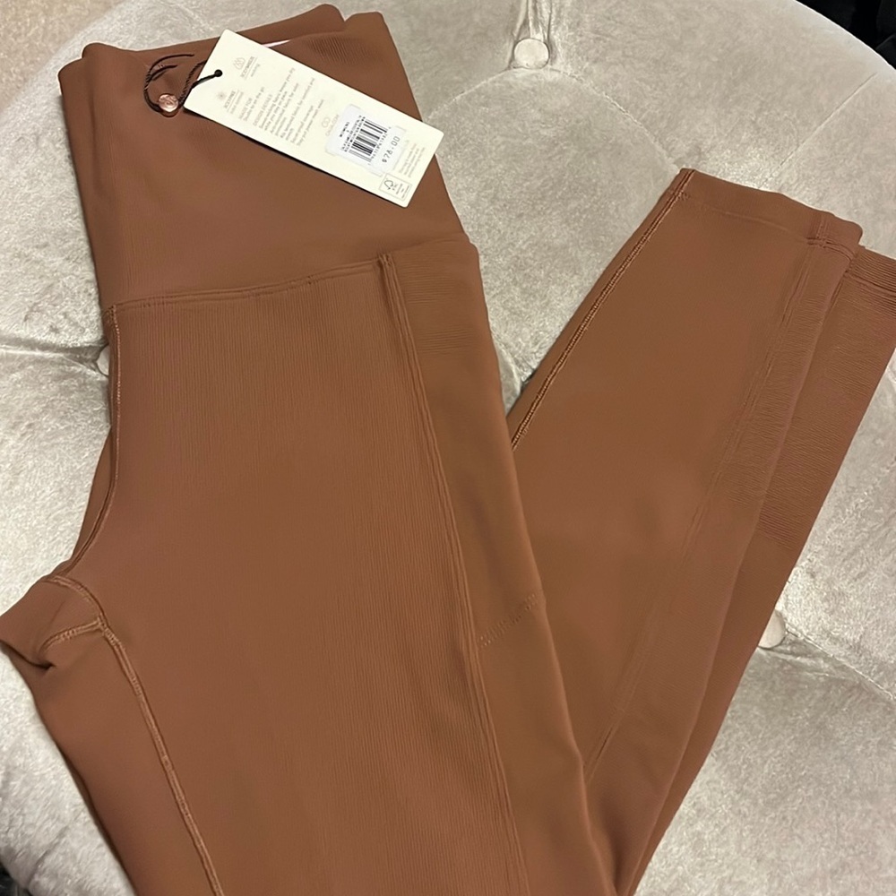 Calia high rise 7/8 pocket leggings, ribbed, small, new